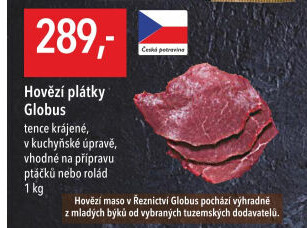 Hovězí plátky Globus