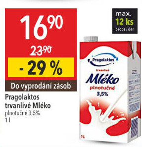 Mléko trvanlivé Pragolaktos - 3,5% plnotučné