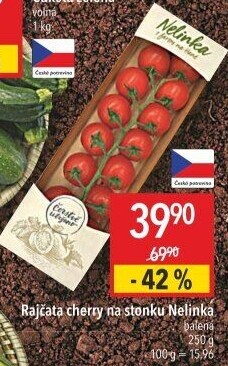 Rajčata cherry keříková Čerstvě utrženo