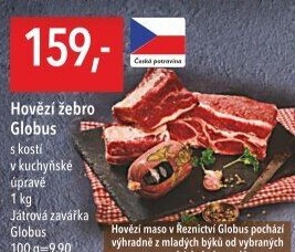Hovězí žebra s kostí Globus