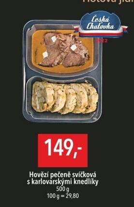 Svíčková na smetaně s knedlíkem Globus