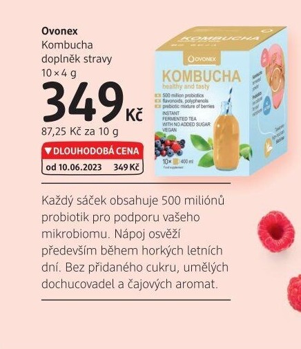 Doplněk stravy instantní nápoj Kombucha Ovonex