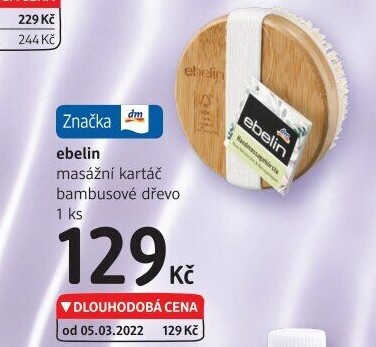 Kartáč masážní bambusový Ebelin