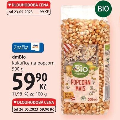 Kukuřice na výrobu popcornu dm Bio