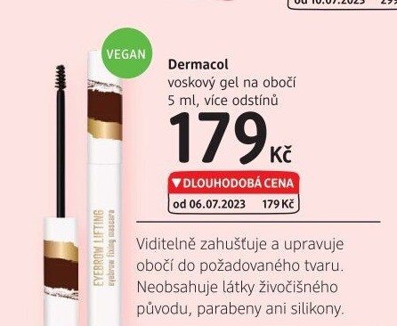 Voskový gel na obočí Dermacol
