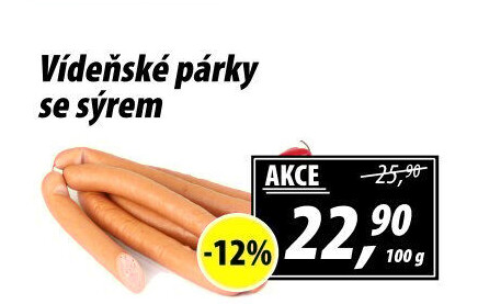 Párky vídeňské se sýrem