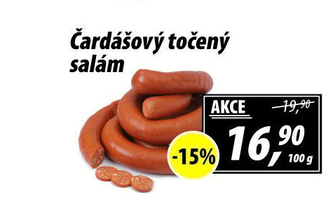 Salám čardášový točený
