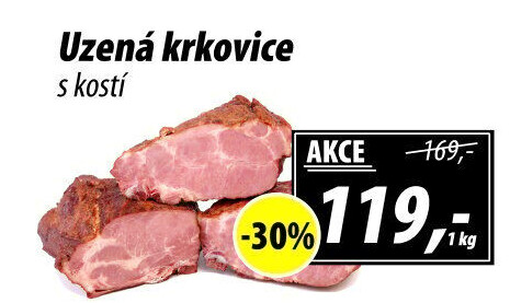 Uzená krkovice s kostí
