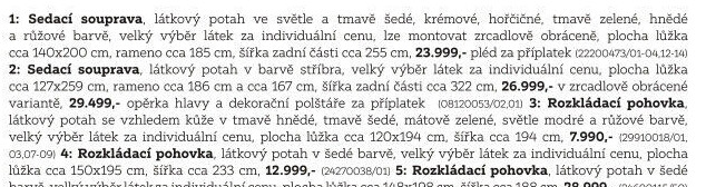 SEDACÍ SOUPRAVA