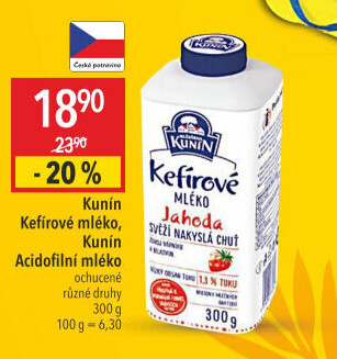 Acidofilní mléko ochucené Kunín