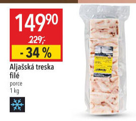 Aljašská treska filé mražená