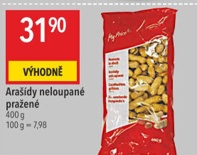 Neloupané arašídy My Price