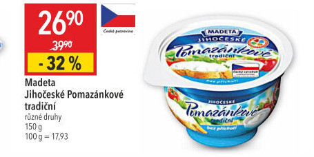 Tradiční pomazánkové Jihočeské Madeta