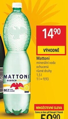 Ochucená voda Mattoni Esence