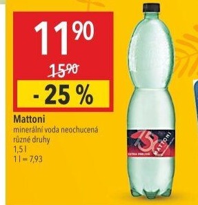Přírodní voda Mattoni