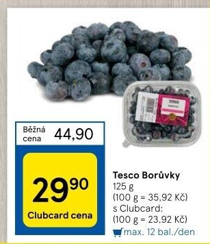 Borůvky Tesco