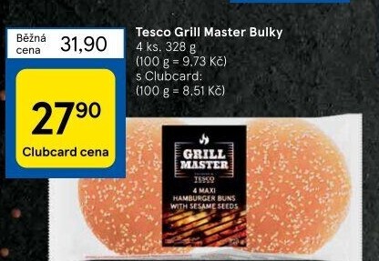 Bulka na hamburger Grill Master Tesco