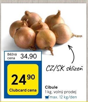 Cibule kuchyňská žlutá
