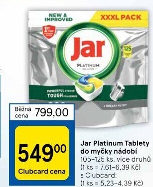 Kapsle do myčky Platinum Jar