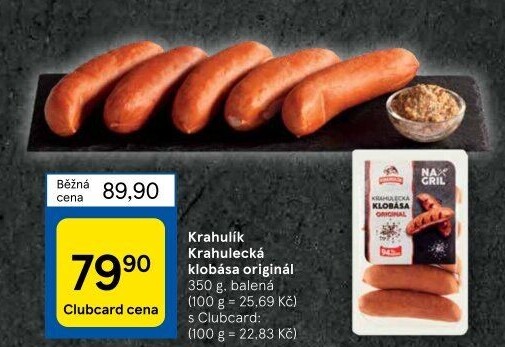 Klobása Krahulecká na gril Krahulík