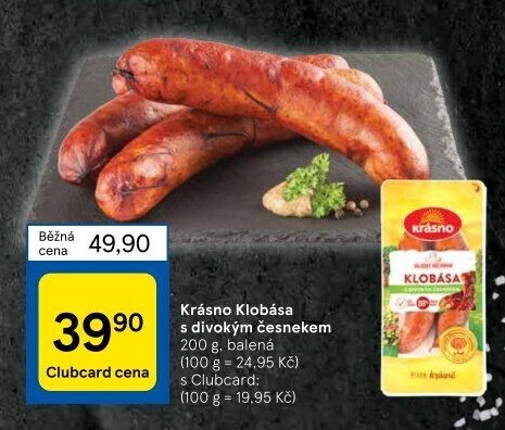 Klobása s divokým česnekem Krásno