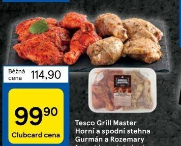Marinovaná kuřecí stehna Gurmán a Rozemary Grill Master Tesco