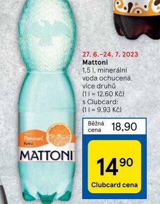 Ochucená voda Mattoni