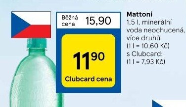 Přírodní voda Mattoni