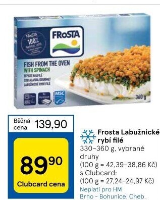 Rybí filé labužnické mražené Frosta
