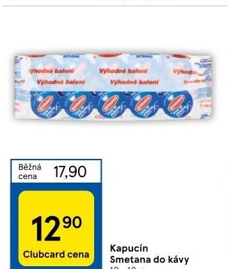 Smetánky do kávy Kapucín
