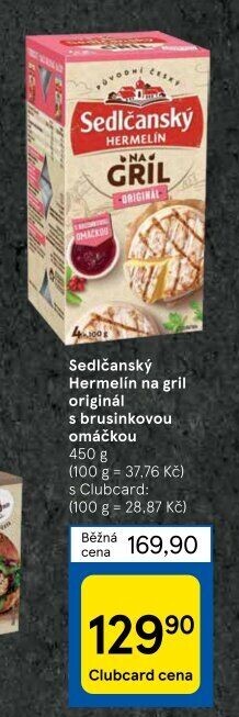 Sýr Hermelín na gril Sedlčanský