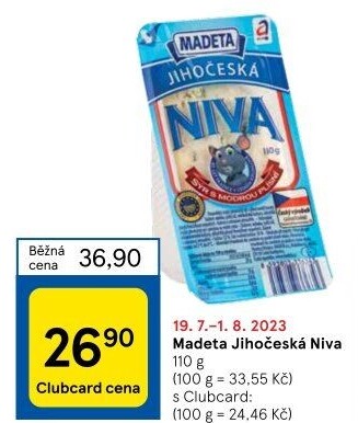 Sýr Niva Jihočeská 50% Madeta