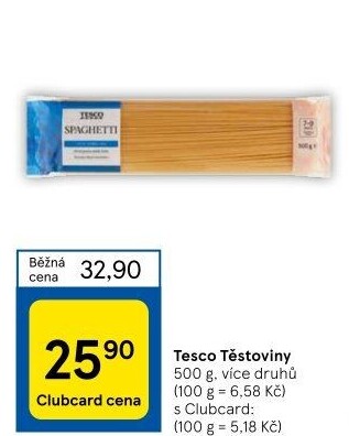 Těstoviny Tesco
