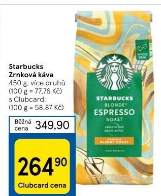 Zrnkové kávy Starbucks