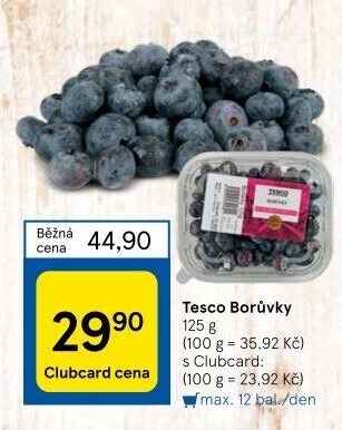 Borůvky Tesco