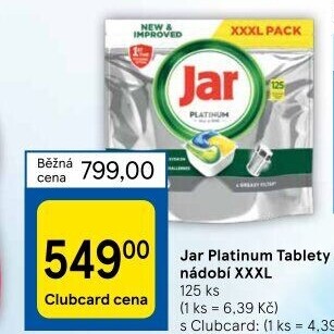 Kapsle do myčky Platinum Jar
