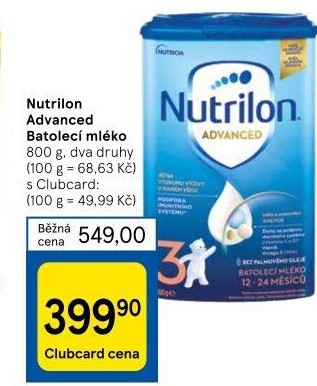 Kojenecká výživa Nutrilon Advanced