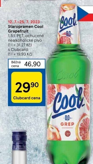 Nealkoholické pivo ochucené Staropramen Cool