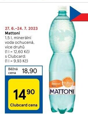 Ochucená voda Mattoni