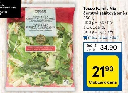 Salát Family mix Tesco