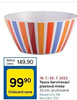 Servírovací miska plastová Tesco