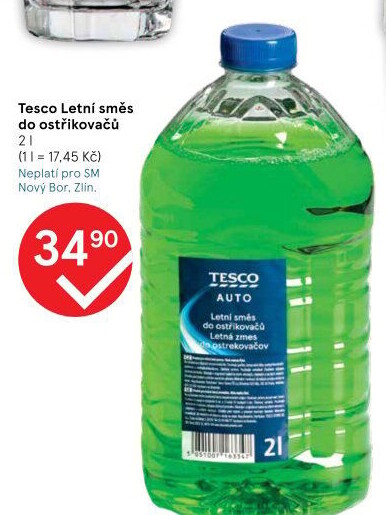 Směs do ostřikovačů letní Tesco