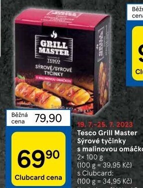 Sýrové tyčinky na gril Grill Master Tesco
