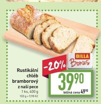 Chléb bramborový rustikální
