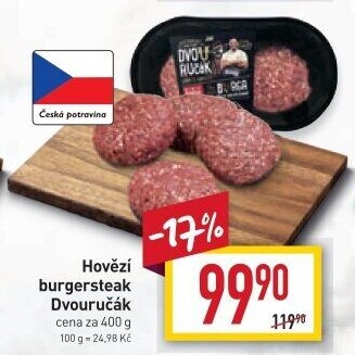 Hovězí burger dvouručák Kostelecké uzeniny