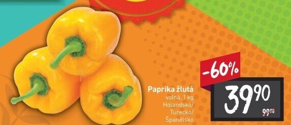 Paprika žlutá