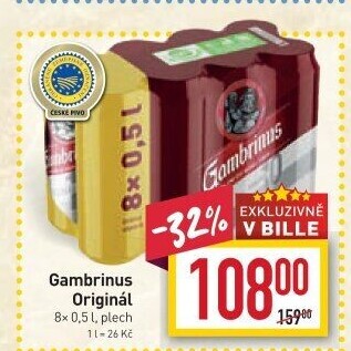 Pivo světlé výčepní Originál 10° Gambrinus