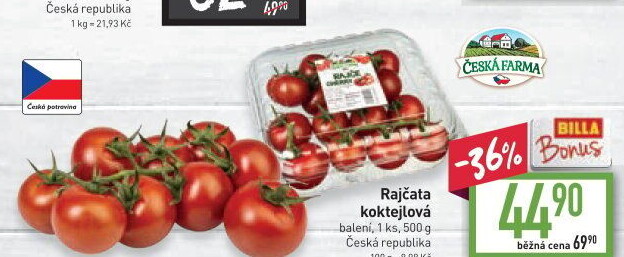 Rajčata koktejlová Česká farma