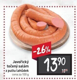 Salám javořický točený