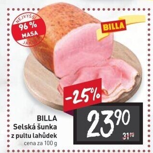 Šunka selská nejvyšší jakosti Billa